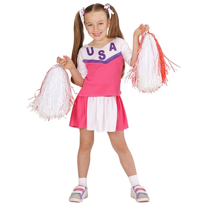 USA cheerleader kostym för tjejer