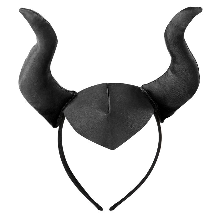 Maleficent sagolik hårbåge med horn svart