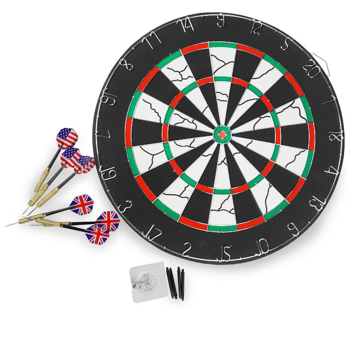 Darttavla set inkl 6x dartpilar 