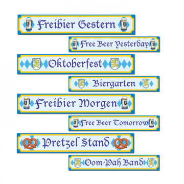 Oktoberfest vägmärken - 10x60 cm