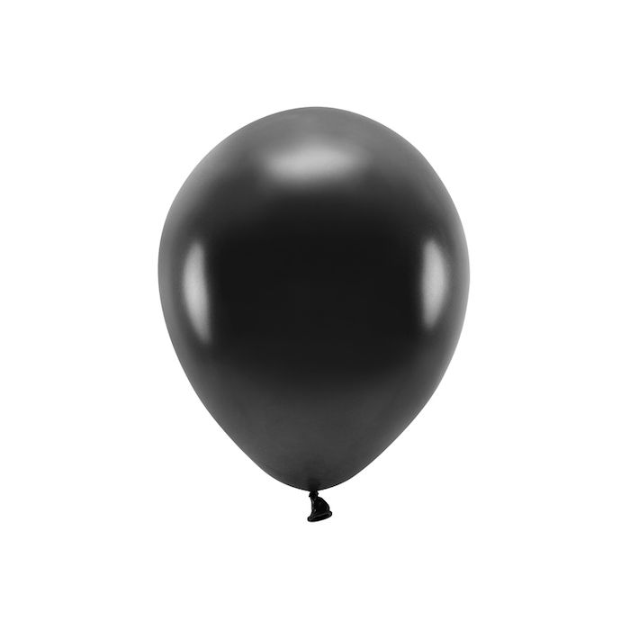 Metallic Svarta Ballonger 10x - 30 cm 