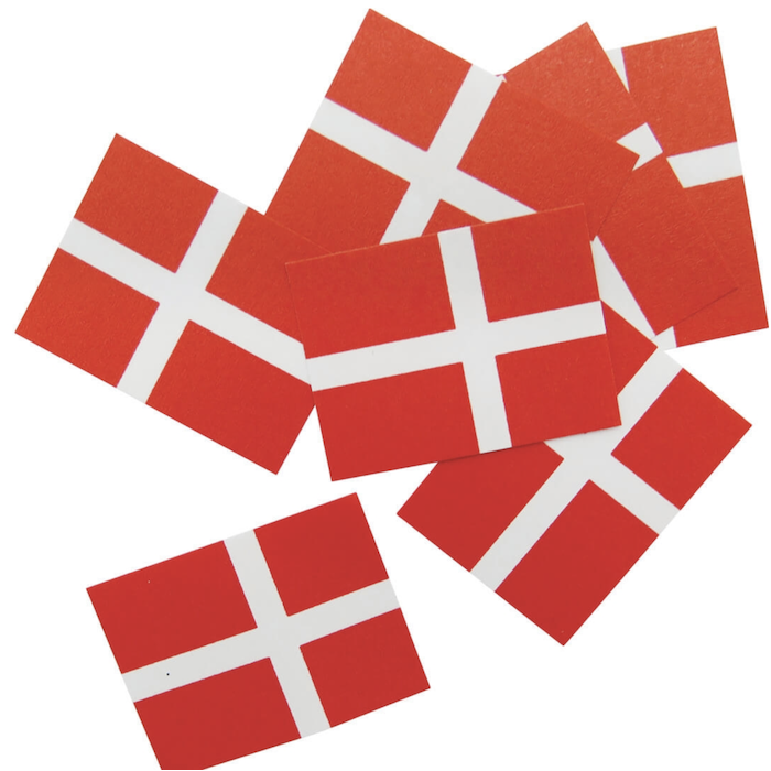 Ströflaggor Dannebrog 150x - 2,7 cm