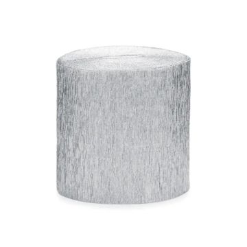 Silver Crepe Streamer 4x - 10 meter