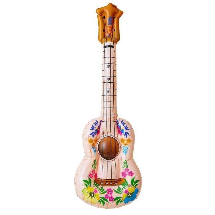 Uppblåsbar Hawaii Hula Gitarr - 105 CM