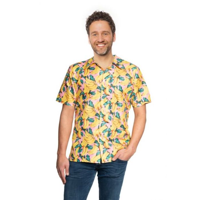 Hawaiiskjorta med bananmönster