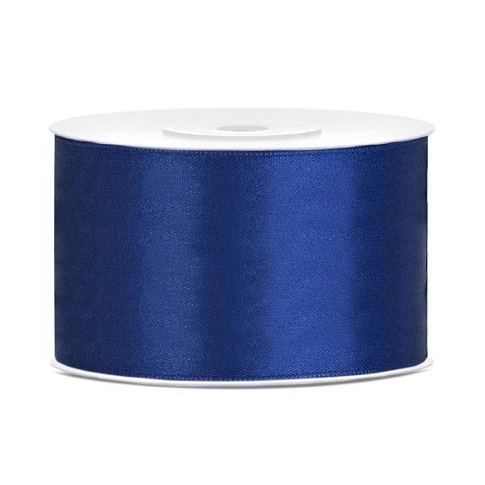 Mörkblått satinband - 38 mm x 25 m