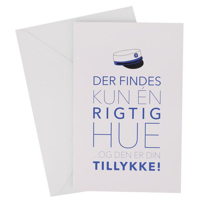 Blått Studentkort Med Kuvert