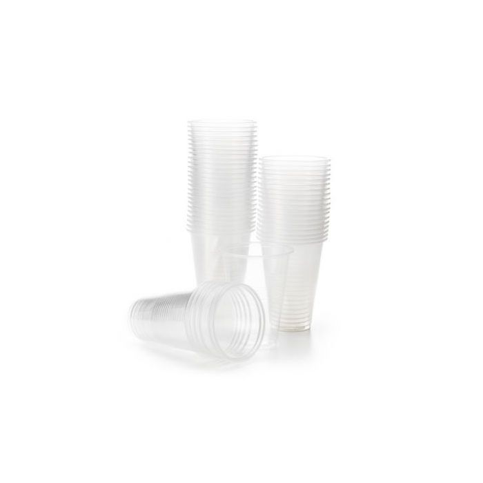 0,3 liter plastglas 50x transparent ölglas