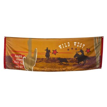 Cowboy vilda västern banner - 220x74 cm