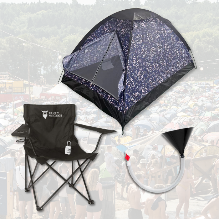 Festivalpaket 1 person premium - FRIGG tält, festivalstol m.m.