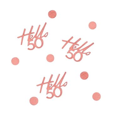 Hello 50 roséguld konfetti - 13g