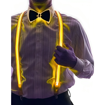 Gula LED hängslen neon