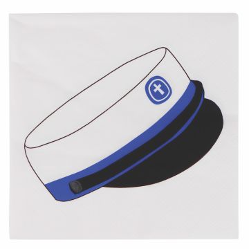 Blå Studentmössa Servetter 20x - 33 x 33 cm