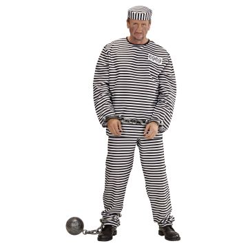 Randig fångkostym för herrar
