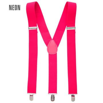 Neonrosa hängslen