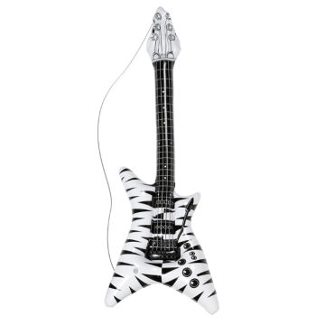 Uppblåsbar zebra rockgitarr - 95 cm