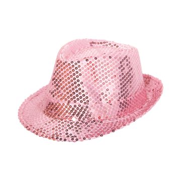 Rosa hatt glitter och paljetter