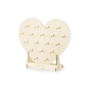 Hjärta Donutställning Beige - 65 x 59 cm