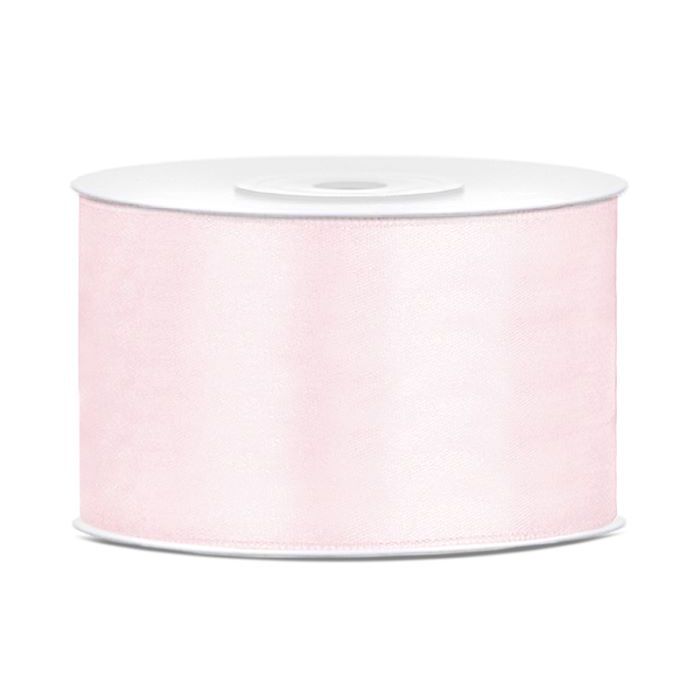 Pastell ljusrosa satinfår - 38 mm x 25 m