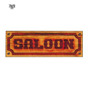 Western saloon pappersskylt - 78x26 cm