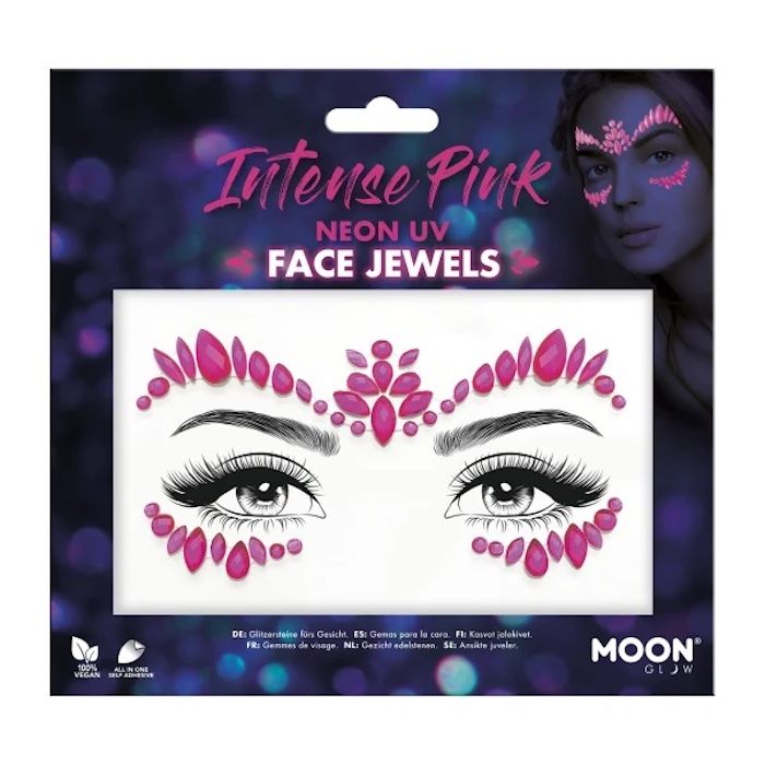 Ansiktssmycken Neon UV Intensiv Rosa