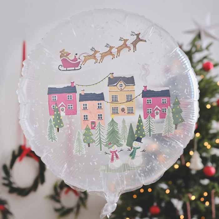 Julfolieballong snöglob 55 cm