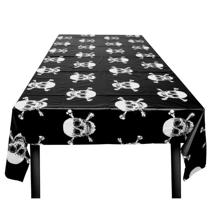 Döskalle plastduk svart - 180x130 cm
