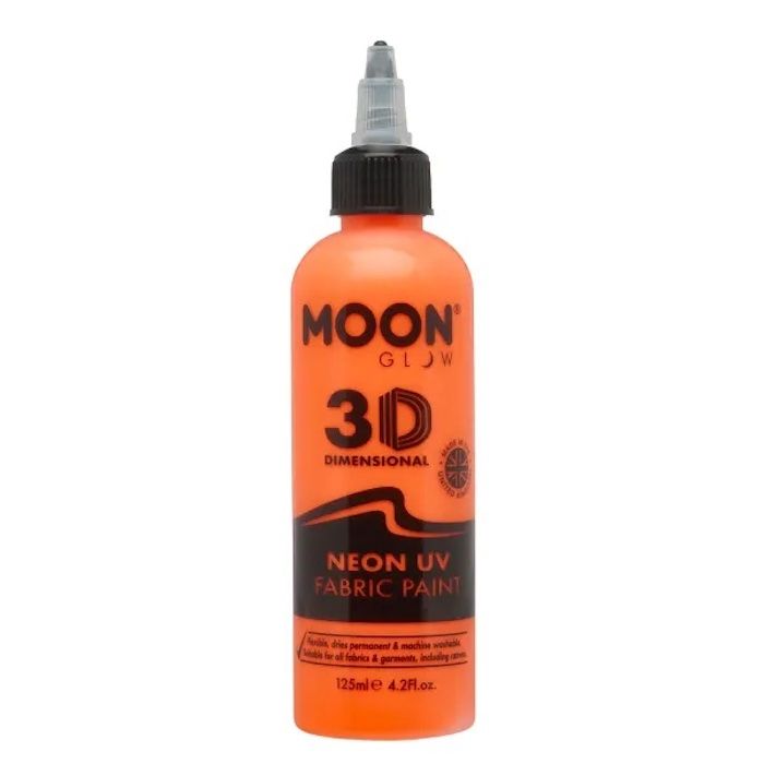 Neon UV Textilfärg Orange 125 ml Moon Creations