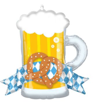 Oktoberfest Ölkrus Folie Ballong 66 x 63 cm