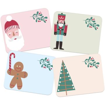 Presentkort med julmotiv 50x - 50x40 mm mix
