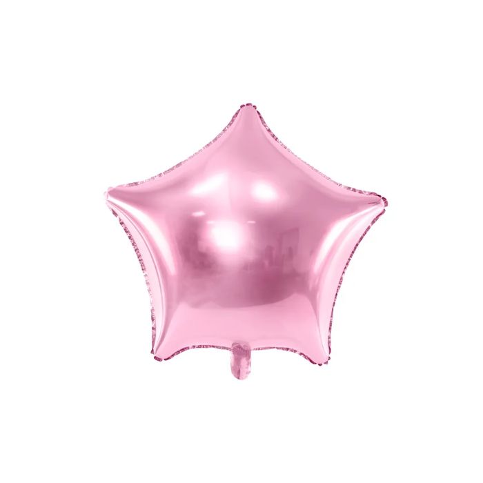 Stjärnformad folieballong rosa 48 cm
