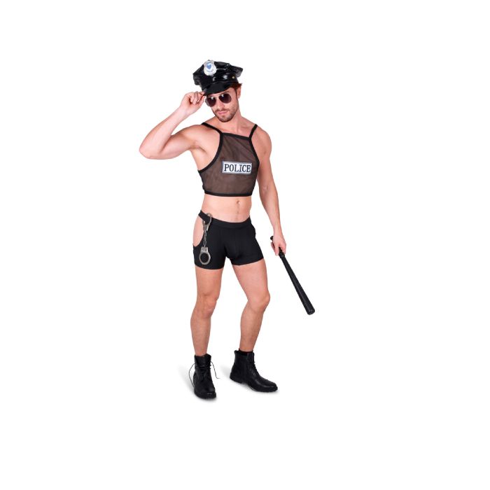 Fräck polis kostym för män