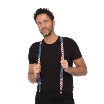 Hängslen med USA-flagg one-size unisex