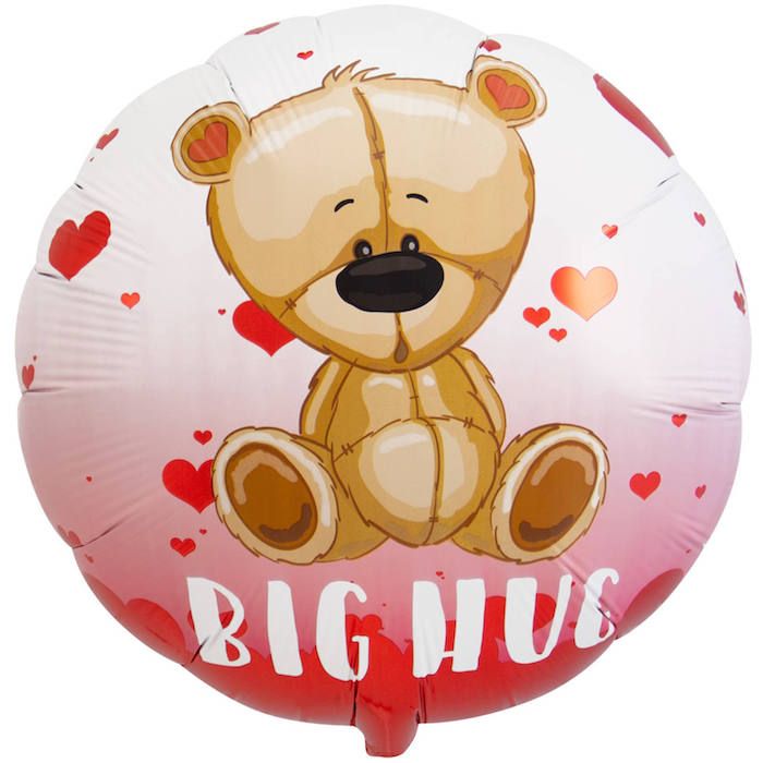 "Big Hug" Folieballong med björn - 45 cm