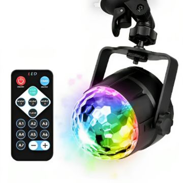 Diskoljus för väggmontering inkl USB-kabel