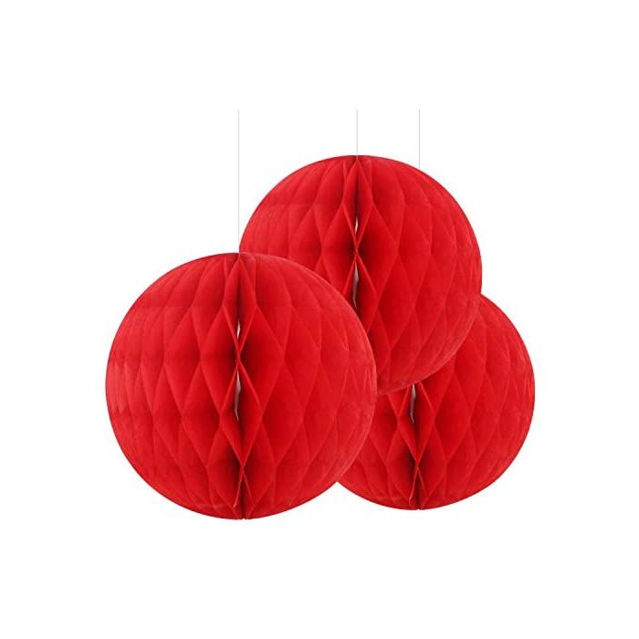 Röd Honeycomb 30 cm  