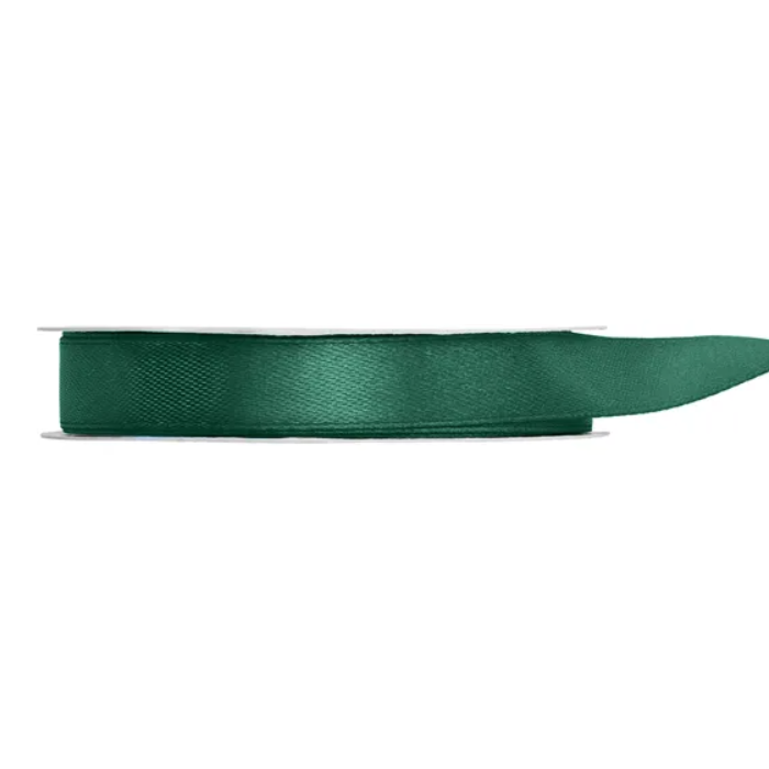 Mörkgrönt satinband - 12 mm x 25 m