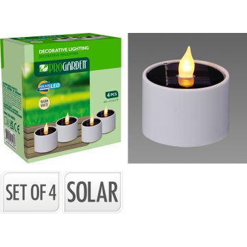 Solcellsdrivna värmeljus 4 stk. med blinkande LED