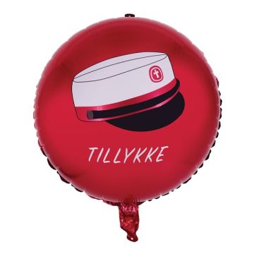 Röd Mössa Grattis Folieballong - 45 cm