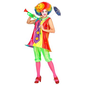 Clownkostym med klänning för damer