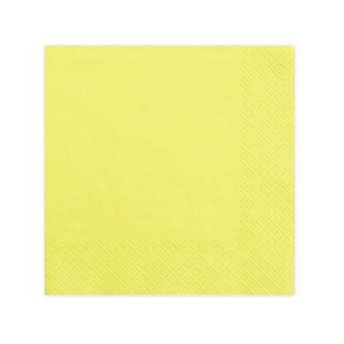Gula servetter 20x - 33x33 cm