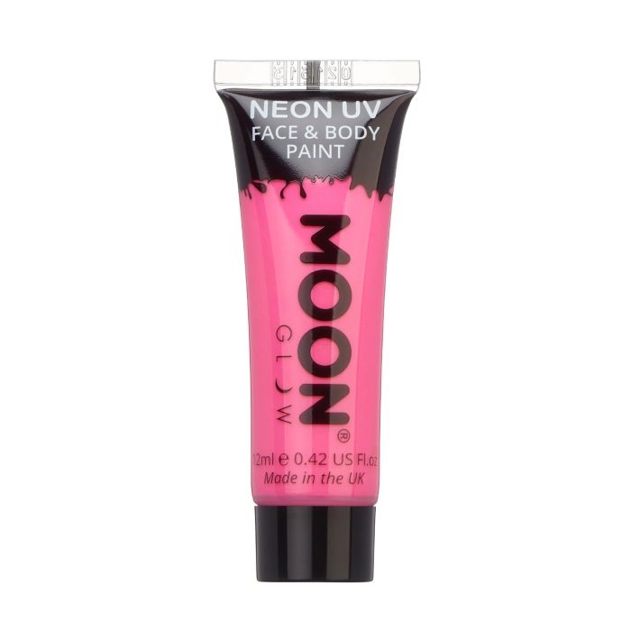 Neon UV ansikts- och kroppsmakeup, rosa Moon Creations - 12 ml 