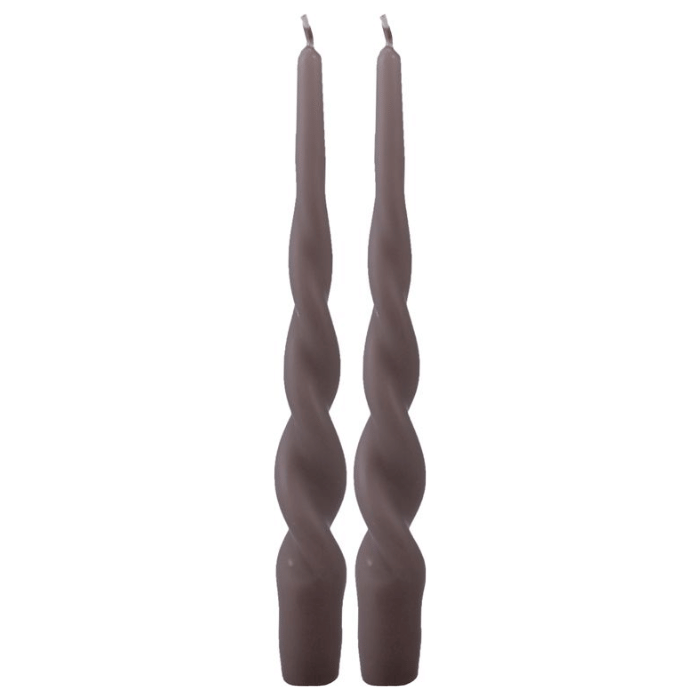 Snurrade stakar mörk sand 2x - 24 cm