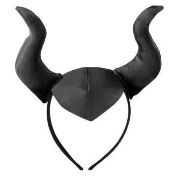 Maleficent sagolik hårbåge med horn svart