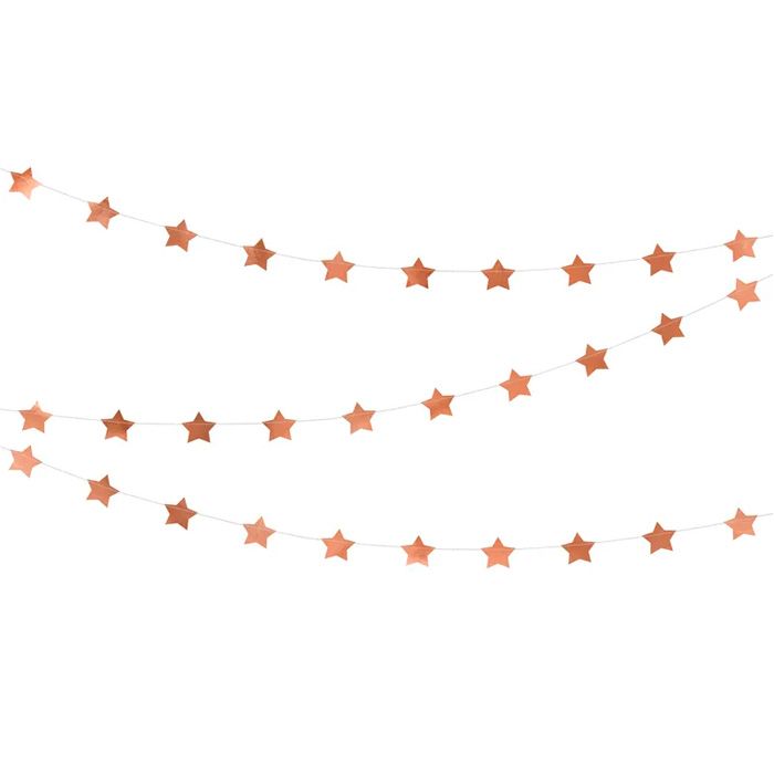 Rose Gold Stjärngirland - 3,6 meter
