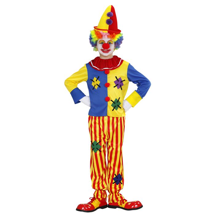 Färgglad clownkostym för pojkar