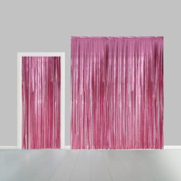 Rosa Glimmergardin - 100 x 240 cm