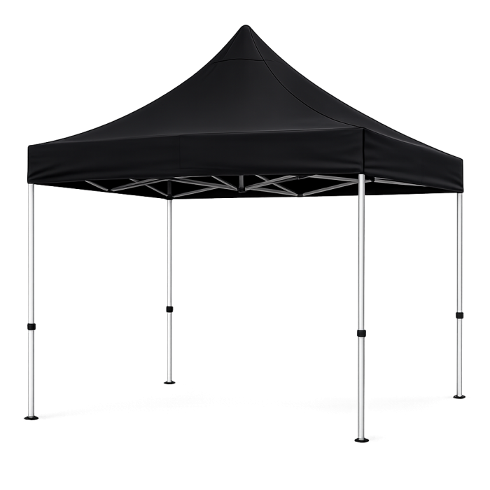 Utomhus stark paviljong 3x3 m svart - 19,5 kg 