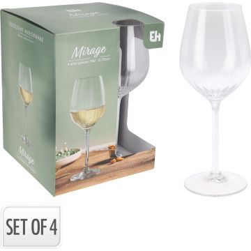 Ruggiga vinglas i klart glas, 4 stk., 38 cl