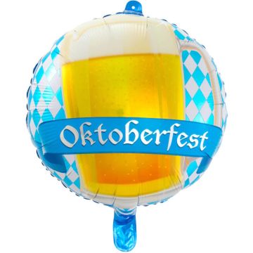 Oktoberfest Ölkrus Folieballong Rund - 43 cm
